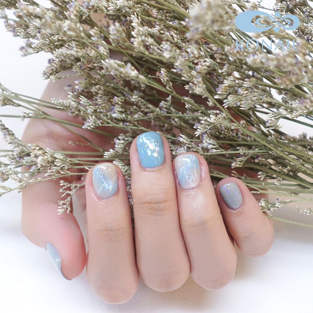 小清新藍色系美甲圖片大全 小清新藍色系美甲圖片大全