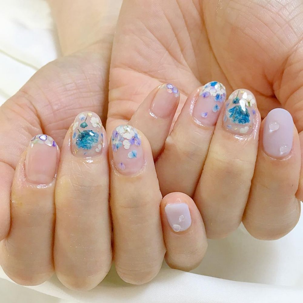 小清新藍色系美甲圖片大全 小清新藍色系美甲圖片大全