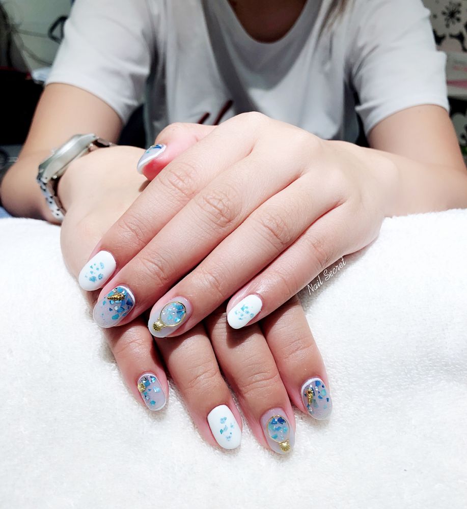 小清新藍色系美甲圖片大全 小清新藍色系美甲圖片大全