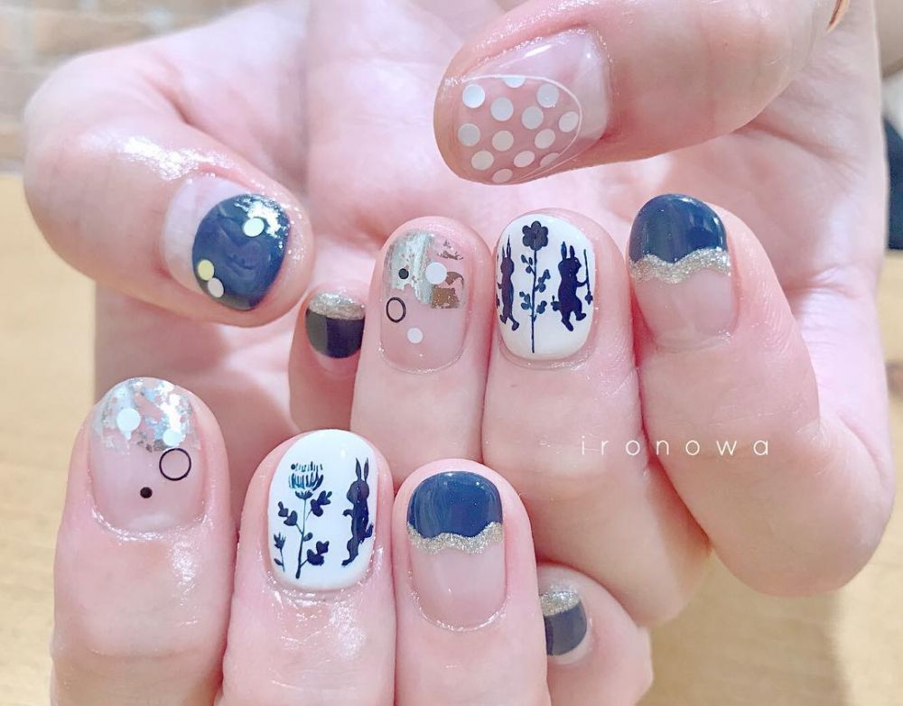 小清新藍色系美甲圖片大全 小清新藍色系美甲圖片大全