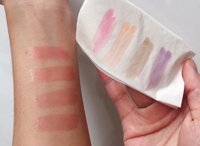 rmk誘光潤唇釉全部試色 rmk誘光潤唇釉4色號對比 rmk誘光潤唇釉全部試色 rmk誘光潤唇釉4色號對比