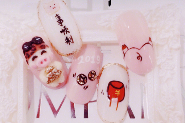 2019卡通小豬美甲圖案 豬豬美甲圖片2019 2019卡通小豬美甲圖案 豬豬美甲圖片2019