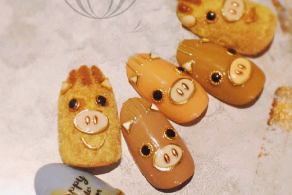 2019卡通小豬美甲圖案 豬豬美甲圖片2019 2019卡通小豬美甲圖案 豬豬美甲圖片2019