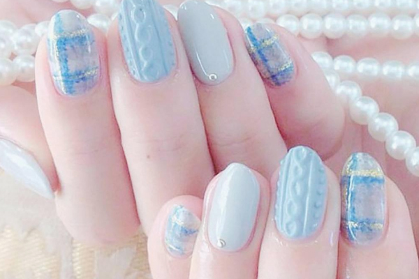 冬天毛衣紋美甲圖片 溫暖時(shí)髦毛衣紋美甲 冬天毛衣紋美甲圖片 溫暖時(shí)髦毛衣紋美甲