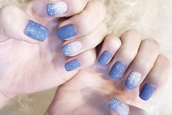 藍(lán)色系美甲圖片2019 仙氣滿滿藍(lán)色系美甲