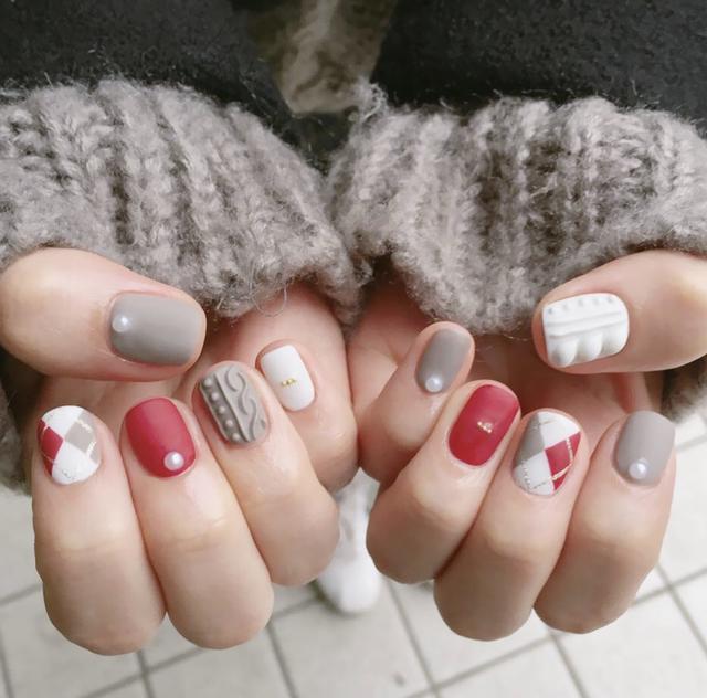 冬天毛衣紋美甲圖片 溫暖時(shí)髦毛衣紋美甲 冬天毛衣紋美甲圖片 溫暖時(shí)髦毛衣紋美甲