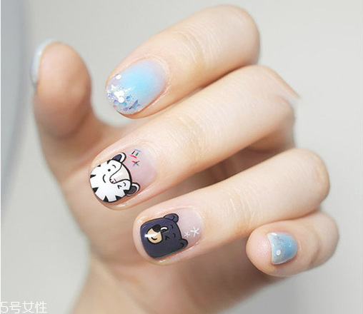 條紋撞色美甲教程 可愛美甲教程 條紋撞色美甲教程 可愛美甲教程