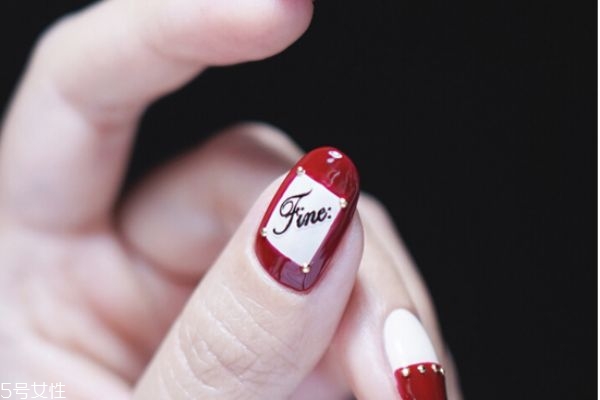 酒紅反法式美甲教程 紅色毛呢美甲教程 酒紅反法式美甲教程 紅色毛呢美甲教程