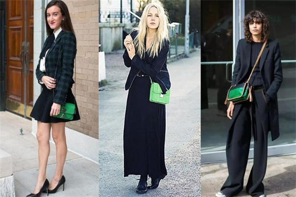 黑色衣服配什么顏色包包好看 女人味十足 黑色衣服配什么顏色包包好看 女人味十足