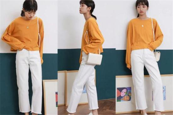 白色直筒褲配什么上衣 春日休閑風穿搭 白色直筒褲配什么上衣 春日休閑風穿搭