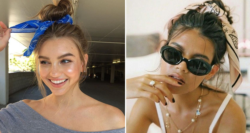 夏天絲巾扎頭發(fā)發(fā)型推薦 拍照一秒有型 夏天絲巾扎頭發(fā)發(fā)型推薦 拍照一秒有型