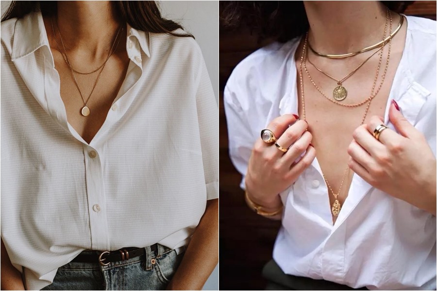 飾品與白襯衫6種搭配 穿出白襯衫高級感 飾品與白襯衫6種搭配 穿出白襯衫高級感