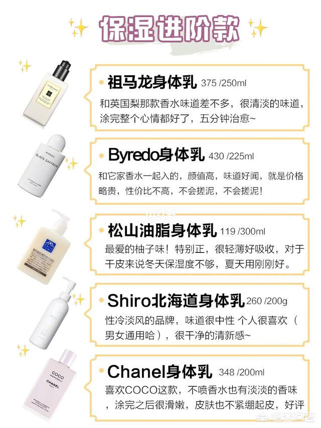 身體乳哪個(gè)牌子的好用 身體乳哪個(gè)牌子的補(bǔ)水保濕效果好 身體乳哪個(gè)牌子的好用 身體乳哪個(gè)牌子的補(bǔ)水保濕效果好