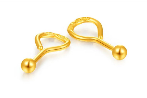 黃金耳釘買什么款式的好看 黃金耳釘買直針的好還是彎針的好 黃金耳釘買什么款式的好看 黃金耳釘買直針的好還是彎針的好